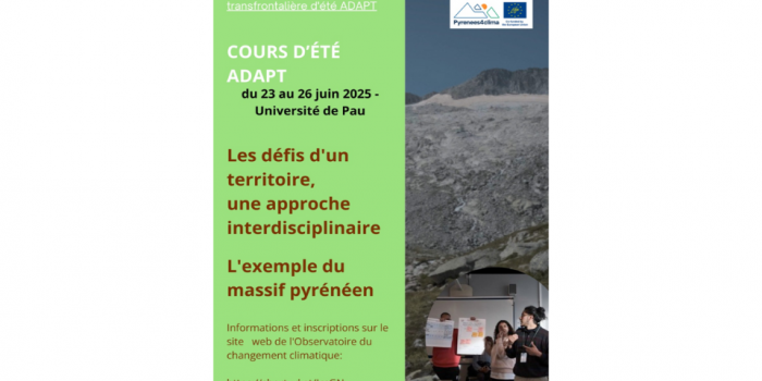 Participez à l'École d'Été Transfrontalière ADAPT : Une opportunité unique sur l’adaptation au changement climatique !